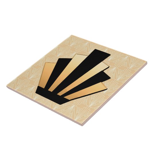 Iconic Art Deco Mirror Shape-keramiek Tegeltje (Zijkant)