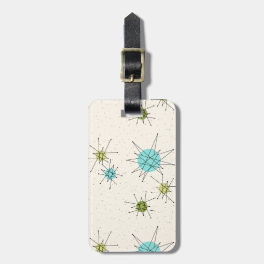 Iconic Atomic Starbursts Bagagelabel (Voorkant verticaal)