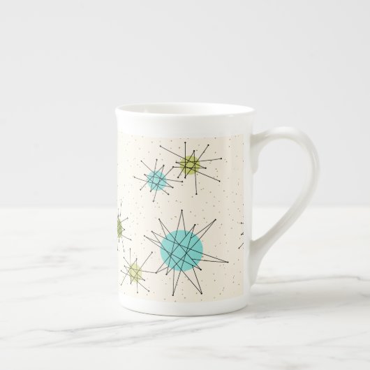 Iconic Atomic Starbursts Bone China Mok (Rechts)
