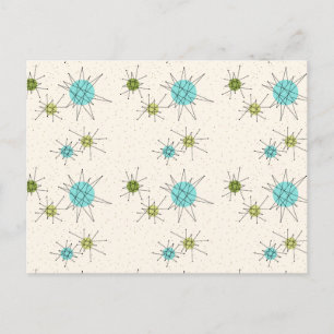 Iconic Atomic Starbursts Briefkaart