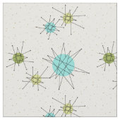 Iconic Atomic Starbursts Combed Cotton Fabric Stof (Close Up)