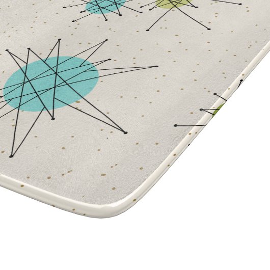 Iconic Atomic Starbursts Cutting Board Snijplank (Hoek)