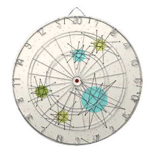Iconic Atomic Starbursts Dart Board Dartbord