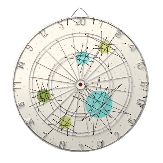 Iconic Atomic Starbursts Dart Board Dartbord (Voorkant)