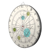 Iconic Atomic Starbursts Dart Board Dartbord (Voorkant Rechts)
