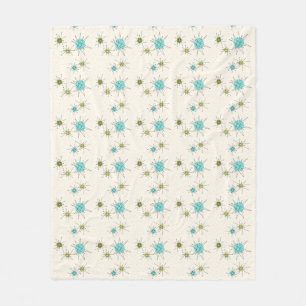 Iconic Atomic Starbursts Fleece Blanket Deken