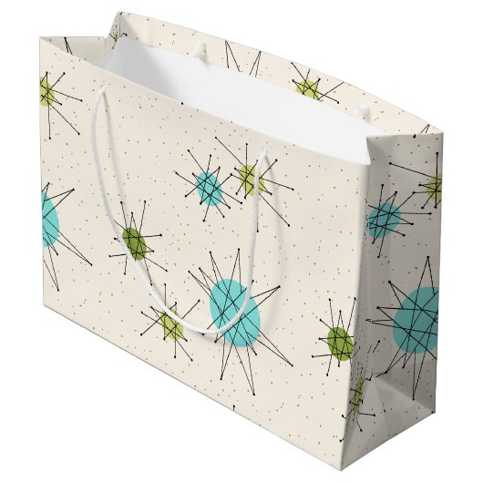 Iconic Atomic Starbursts Gift Bag Groot Cadeauzakje (Achterkant Gekanteld)