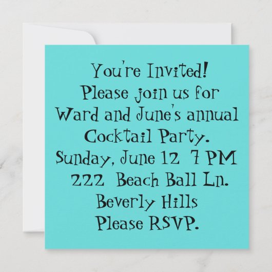 Iconic Atomic Starbursts Invitation Kaart (Achterkant)