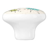 Iconic Atomic Starbursts keramische schedel Knop (Zijkant)