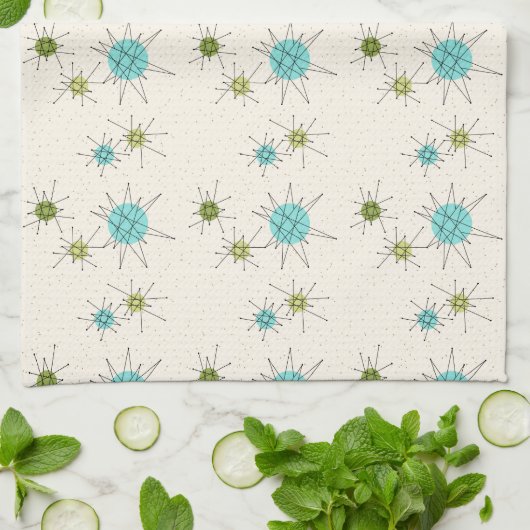 Iconic Atomic Starbursts Kitchen Towels Theedoek (Gevouwen)