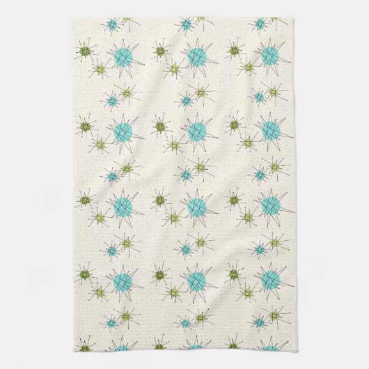 Iconic Atomic Starbursts Kitchen Towels Theedoek (Verticaal)