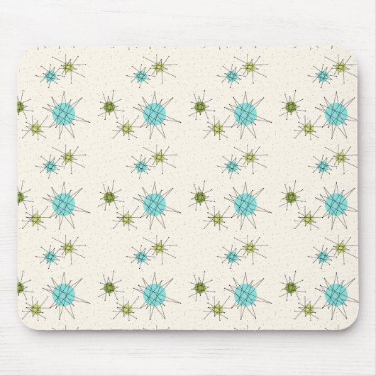 Iconic Atomic Starbursts Mousepad Muismat (Voorkant)