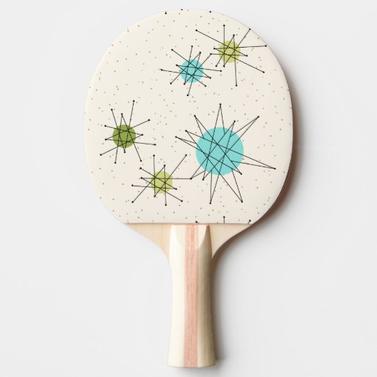 Iconic Atomic Starbursts Ping Pong Paddle Tafeltennisbatje (Voorkant)