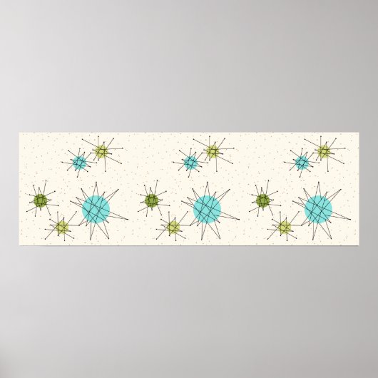 Iconic Atomic Starbursts Poster (Voorkant)