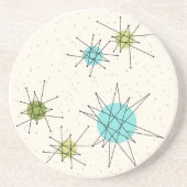 Iconic Atomic Starbursts Sandstone Onderzetter (Voorkant)