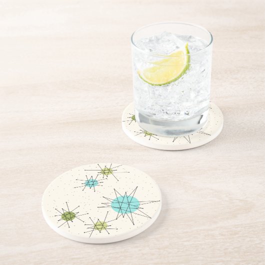 Iconic Atomic Starbursts Sandstone Onderzetter (Zijkant)