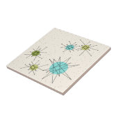 Iconic Atomic Starbursts Small Ceramic Tile Tegeltje (Zijkant)