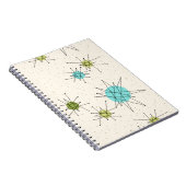 Iconic Atomic Starbursts Spiral notebook Notitieboek (Rechterzijde)