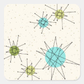 Iconic Atomic Starbursts Square Stickers (Voorkant)