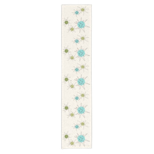 Iconic Atomic Starbursts Table Runner Korte Tafelloper