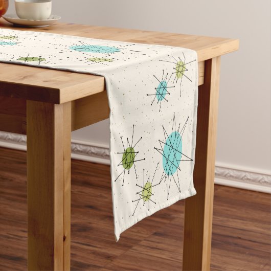 Iconic Atomic Starbursts Table Runner Korte Tafelloper (Voorbeeld)
