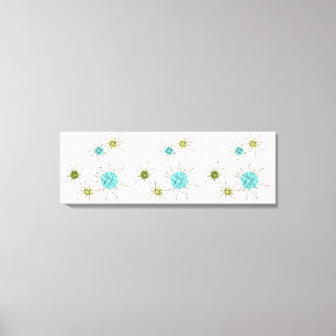 Iconic Atomic Starbursts Wrapped Canvas Afdruk