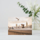 Iconic Big Ben en Westminster met duiven Briefkaart (Staand voorkant)