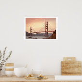 Iconic Bridge Golden Gate San Francisco California Poster (Keuken)