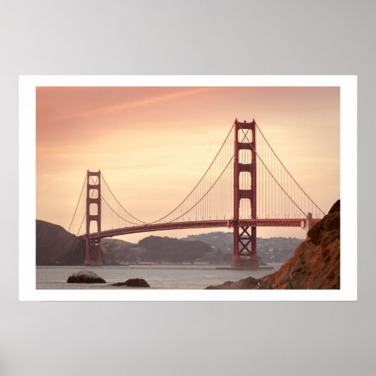 Iconic Bridge Golden Gate San Francisco California Poster (Voorkant)