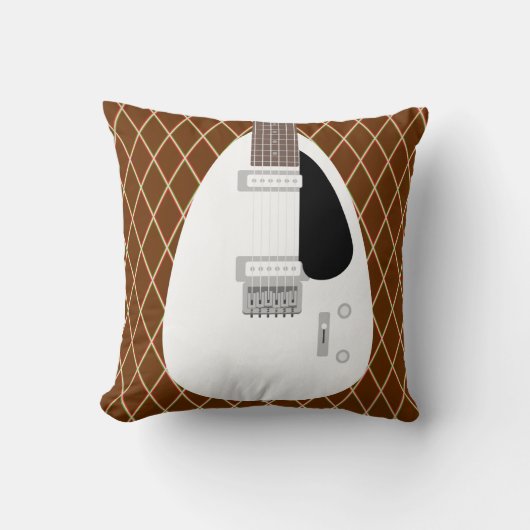 Iconic British Teardrop Electric gitaar Kussen (Voorkant)