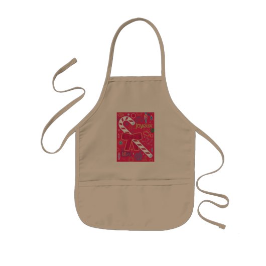 Iconic Candy Cane Kinder Schort (Voorkant)