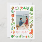 Iconic Christmas Watercolor Feestdagenkaart (Voorkant)