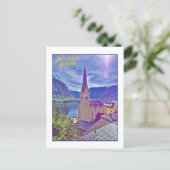 ICONIC CHURCH STEEPLE, HALLSTATT, AUSTRIA BRIEFKAART (Staand voorkant)