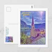 ICONIC CHURCH STEEPLE, HALLSTATT, AUSTRIA BRIEFKAART (Voorkant / Achterkant)