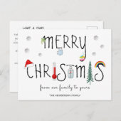 Iconic Covid19 Persoonlijke kerstfeestdag Briefkaart (Voorkant / Achterkant)