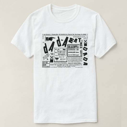 ICONIC DADA ART POSTER ONTWERP T-SHIRT (Design voorkant)