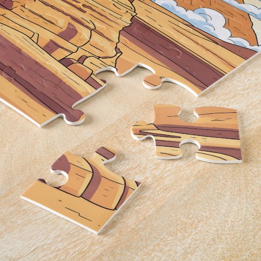 Iconic Egyptian pyramids and sphinx Legpuzzel (Zijkant)