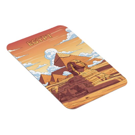 Iconic Egyptian pyramids and sphinx Magneet (Rechterzijde)