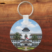 Iconic Gedung Sate Bandung Indonesia Keychain (Voorkant)