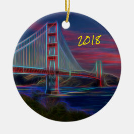 Iconic Golden Gate Bridge Keramisch Ornament