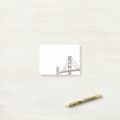 Iconic Golden Gate Bridge Post-it® Notes (Op bureau)