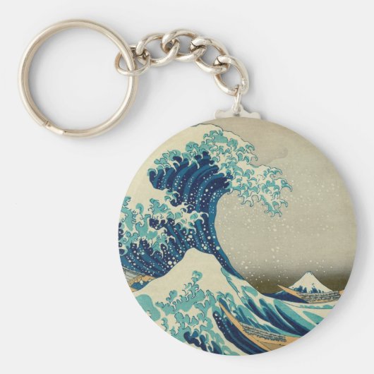 Iconic Great Wave van Kanagawa Mount Fuji Japan Sleutelhanger (Voorkant)