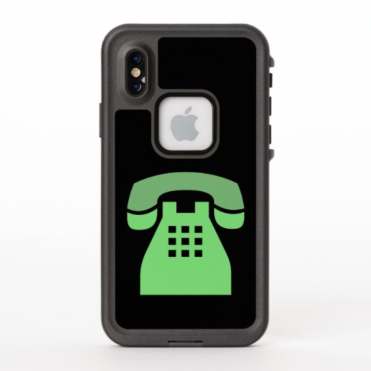 Iconic Green Retro-telefoon op elke kleur (Achterkant)