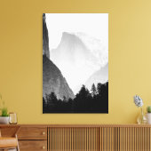 Iconic Half Dome Rock Face | Yosemite Valley Canvas Afdruk (Insitu (Woonkamer))