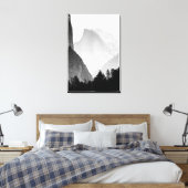 Iconic Half Dome Rock Face | Yosemite Valley Canvas Afdruk (Insitu (Slaapkamer))
