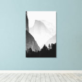 Iconic Half Dome Rock Face | Yosemite Valley Canvas Afdruk (Insitu (Houten vloer))