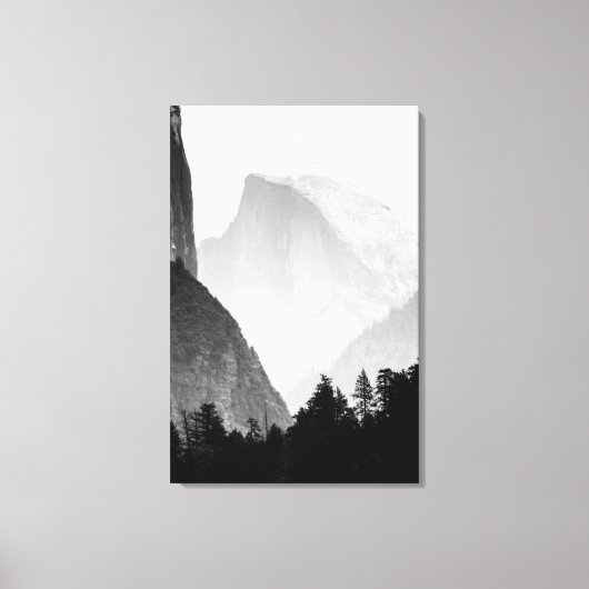 Iconic Half Dome Rock Face | Yosemite Valley Canvas Afdruk (Voorkant)