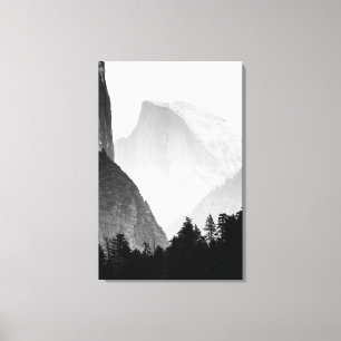 Iconic Half Dome Rock Face   Yosemite Valley Canvas Afdruk