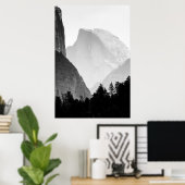 Iconic Half Dome Rock Face | Yosemite Valley Poster (Thuiskantoor)
