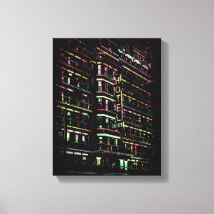 Iconic Hotel Chelsea New York Box Canvas Afdruk
